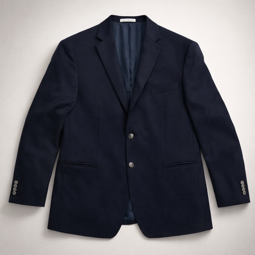 Joseph Abboud Reda Wool Blazer Navy Men Jacket Quiet Luxury Minimalist Old Money